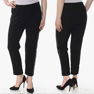 Karen Kane Glitter Side  Stripes Elastic Waist Stretchy Pants